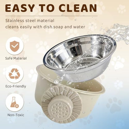 2Pcs Pets Lightweight Stainless Steel Bowl,Removable Stainless Steel Pet Hanging Food Water Feeder Bowl for Puppy Dog Cat Rabbit Ferret Bird Gunea Pigs (Small) - size: Small