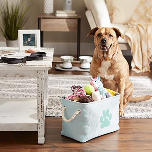Bone Dry Pet Storage Collection Collapsible Bin, Small Rectangle, Aqua - color: Aqua, size: Small Rectangle