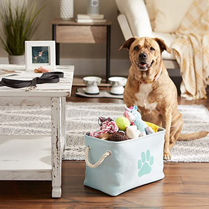 Bone Dry Pet Storage Collection Collapsible Bin, Small Rectangle, Aqua - color: Aqua, size: Small Rectangle