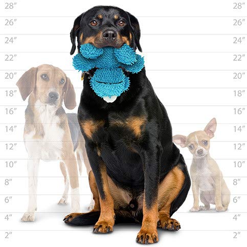MIGHTY® 2 Pack Microfiber Medium Monster Dog Toys | Ultra Durable Plush Toy with Multiple Layers & Reinforced Seams , Washable and Floats , Mighty® Construction - color: 2PK Blue Monster