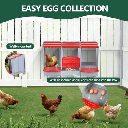 Chicken Nesting Box,Single-Pack Freely Combinable & Easy to Assemble Nesting Boxes for Chickens - size: Single