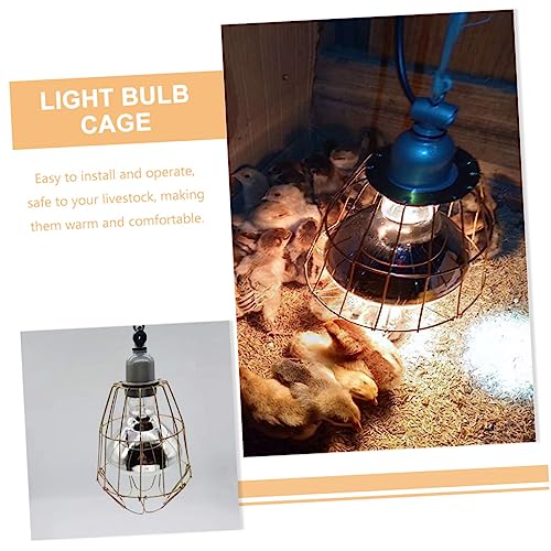 3Pcs Waterproof Heating Bulb Cage Wear-Resistant Lamp Cover for Reptiles Chickens and Young Pigs Heat-Resistant and Scald Design for Household Use
