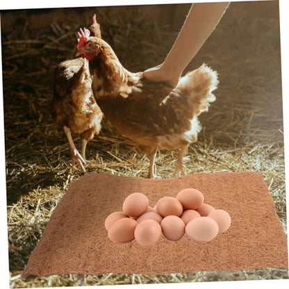 BESPORTBLE 4pcs Reusable Coconut Nesting Pads for Chicken Coop Washable Nest Box Liners Soft and Cozy Egg Laying Mats for Hens Suitable for All Chicken Easy to Clean and Maintain