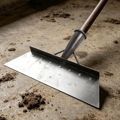 Toddmomy Heavy Duty Manganese Steel Cleaning Shovel for Farm Manure Removal, 38cm Flat Metal Scraper Tool for Barn and Livestock Facility Maintenance