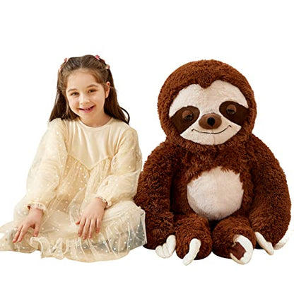 IKASA Giant Sloth Stuffed Animal Hanging Three Toed 30" Plush Toy,Large Big Jumbo Soft Toys,Huge Size Cute Fluffy Plushy Plushie,Gifts for Kids - style: Sloth