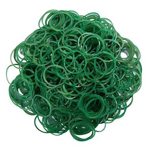 AMUU Rubber Bands size10 Green 1inch 500pcs Small Rubber Bands | Rubber Band for Office Supplies School Home Strong Elastic Band - color: Green-500pcs