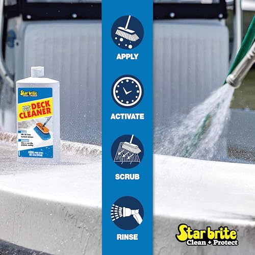 STAR BRITE Non-Skid Deck Cleaner & Protectant - Lift Dirt & Stains From Fiberglass, Painted Surfaces, More, 32oz (085032) - style: 32 OZ Quart