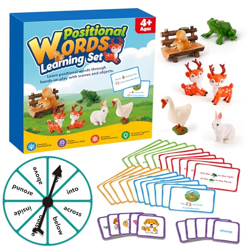 Positional Word Learning Set, Speech Therapy Board Games for Kids 4+ | 65 Pieces, Spatial Prepositions Practice, Language Development, Fine Motor Skills, Speech Therapy Support,Broytain - color: Blue