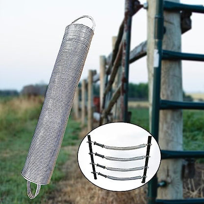 Retractable Spring Gate Electric Fence Livestock Fence Tension Spring Gate Handle Stainless Steel Material Wear Resistant Construction Suitable for