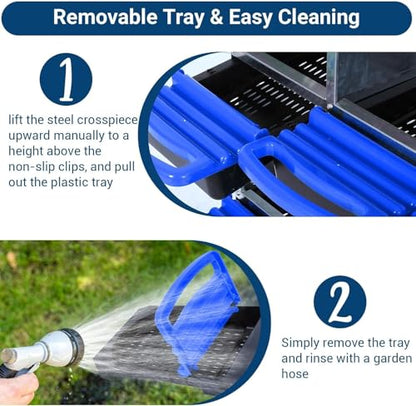 6 Hole Chicken Nesting Boxes - Nesting Boxes Chicken with Roll Away Design & Lid Cover,Easy Egg Collection, Hen Roosting Nest, Durable Poultry Laying Boxes for Hens - color: Blue, size: 6 Cells