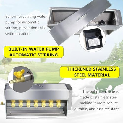 Automatic Piglet Feeder Machine with Sound Simulation, Dual-Sided Sile Nipples, Ideal for Milk Feeding & Lactation Support for Growing Piglets (10 Nipples) - size: 10Nipples