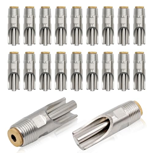 20 Pieces Pig Nipple Waterer 1/2 Inch Stainless Steel Automatic Pig Nipple Water Feeder for Pigs Hog Nipple Drinker Pig Water Nipple for Barrel Hog Nipples for Pigs Hogs Sows