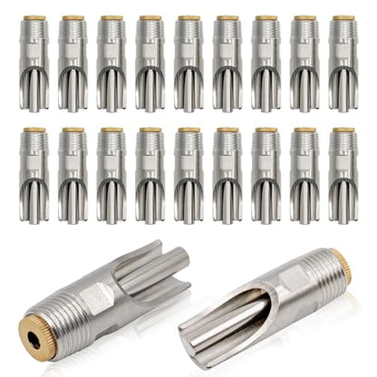 20 Pieces Pig Nipple Waterer 1/2 Inch Stainless Steel Automatic Pig Nipple Water Feeder for Pigs Hog Nipple Drinker Pig Water Nipple for Barrel Hog Nipples for Pigs Hogs Sows