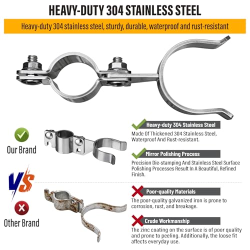 1-3/8" x 1-7/8" Chain Link Gate Latch Heavy Duty Stainless Steel Fence Gate Fork Latch Hardware with Padlock Hole 1pcs - color: 1-3/8"x1-7/8"
