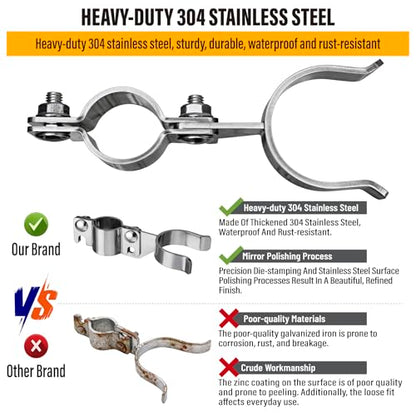 1-3/8" x 1-7/8" Chain Link Gate Latch Heavy Duty Stainless Steel Fence Gate Fork Latch Hardware with Padlock Hole 1pcs - color: 1-3/8"x1-7/8"