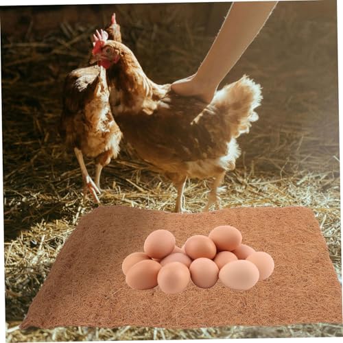Toyvian 4pcs Washable Chicken Nesting Pads Soft Coconut Coir Nest Box Liners for Comfortable Egg Laying for Chicken Coop and Poultry Setup