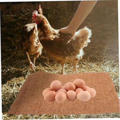 Toyvian 4pcs Washable Chicken Nesting Pads Soft Coconut Coir Nest Box Liners for Comfortable Egg Laying for Chicken Coop and Poultry Setup