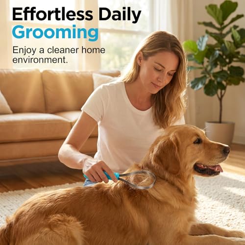 Dual Sided Shedding Blade for Cats & Dogs, Stainless Steel Shedding Blade Deshedding Tool, Curry Comb Pet Grooming Brush for Loose Hair Removal on Short & Long Coats (2PC) - size: 2PC