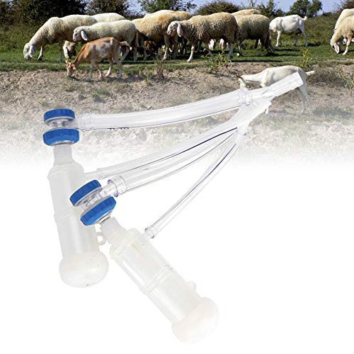 Handling Supplies,Goat Sheep Milker Machine Parts, Milker Claw Kit Milking Teat Cup Goat Milking Machine Replacement Milker Claw Kit