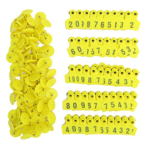 Farm Animal Applicator Ear Tags Cattle Marker, Livestock Identification Tags Livestock Ear Numbered for Sheeps Pigs Cow Cattle