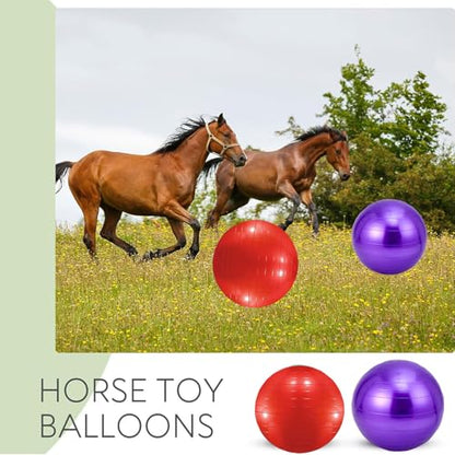 2pcs Horse Toy Balls with Inflation Pump, Suitable for Outdoor Entertainment, Training Balls for Horses and Goats (45cm/17.71inch) - size: 45cm/17.71inch