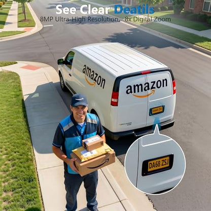 4K Security Cameras Wireless Outdoor with Local Storage Base,No Subscription Required,Solar-Powered,Home Security Cameras System with 360° Pan&Tilt,Auto Tracking,5G & 2.4G Router Compatible,1 Cam kit - size: 1 Cam kit