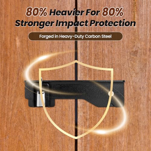 Kryonix 7.5" Flip Gate Latch Lock with 3 Padlock Hole, Heavy Duty Carbon Steel Door Latch for Outdoor Wooden Fence, 180° Adjustable Double Gate Latch for Sliding Swing Open Gate,Barn Door - size: 3PCS-Upgraded