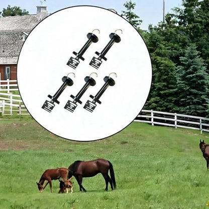 5Pcs Electric Fence Gate Handles Farmyard Livestock Gate Handles with Spring