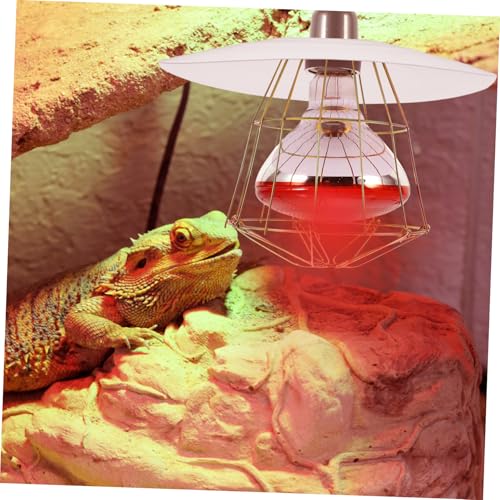Sosoport 1pc Insulated Metal Lampshade Heat Lamp Protector Cage for Ceiling Farm Supplies