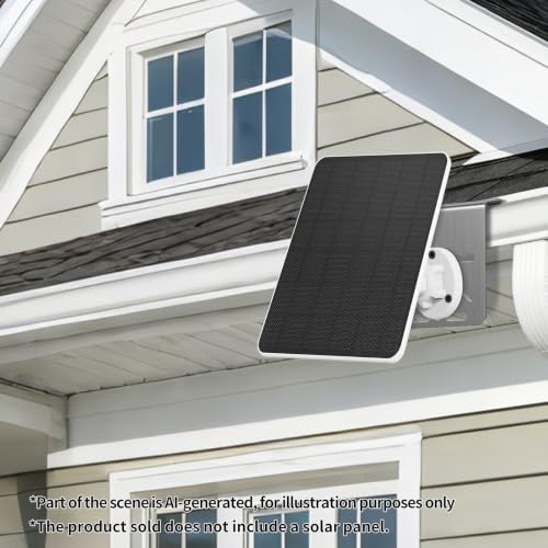 ZT-NET Stainless Steel Gutter Mount for Eufy Security SoloCam S340 | Bracket for Solar Security Camera Holder Anti-Rust Screws, No Drill Installation Compatible with IP PTZ Dome Cameras