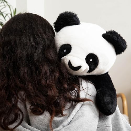 HUGIMALS Bowie The Panda 20 Inch 4.5 lb Heavy Cute Sensory Weighted Comfort Plush | Large Unscented Washable Self Care Calming Stuffed Animal for Kids, Teens and Adults - color: Bowie the Panda