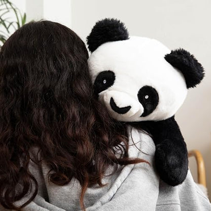 HUGIMALS Bowie The Panda 20 Inch 4.5 lb Heavy Cute Sensory Weighted Comfort Plush | Large Unscented Washable Self Care Calming Stuffed Animal for Kids, Teens and Adults - color: Bowie the Panda