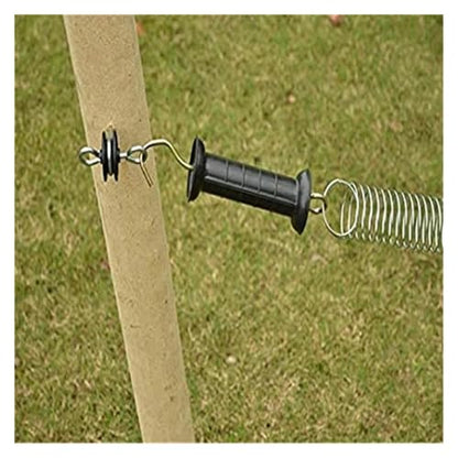 Electric Fence Gate Kit+ Handle Set Spring +Tension 2 Corner Ends 1 Black for Farm Garden Accessories