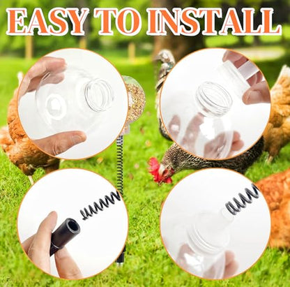2Pcs Chicken Peck Toys, Chicken Enrichment Toys with Swing Feeder, Interactive Slow Feed Release Toy for Your Flock, Chick Treat Dispensers for Hens Poultry Duck Birds Parrots