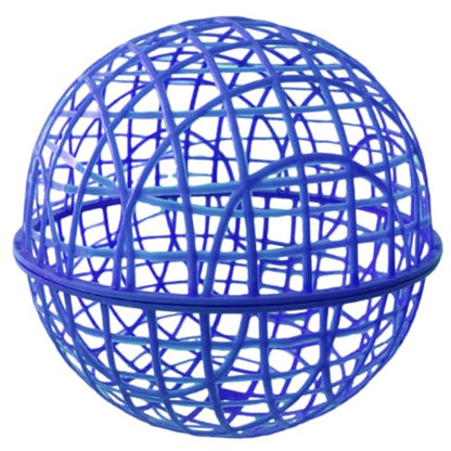 11" Ball-Shaped Movable Pigeon Chick Coop, Little Rabbit Duck Guinea Pig Safe Walking Net,Preventing Dog Bites, Predation by Eagles Wolves Cats Eagles, Pet t Safety Cage - color: Blue