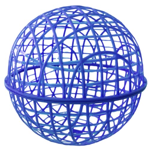 11" Ball-Shaped Movable Pigeon Chick Coop, Little Rabbit Duck Guinea Pig Safe Walking Net,Preventing Dog Bites, Predation by Eagles Wolves Cats Eagles, Pet t Safety Cage - color: Blue