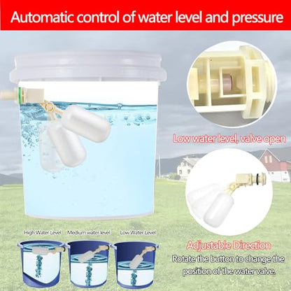 Complete Set Pipeline Automatic Chicken Waterer System(55 Accessories Included)Chicken Water Cups, Chicken Waters,Poultry Waterer,Chicken Watering System,with PVC Pipeline,Float Valve and Garden Hose
