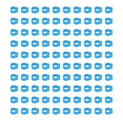 Omabeta Pigeons Foot Ring, Durable Plastic Easy-to-Install Compact Design, Identification Leg Rings, for Pigeon Identification, Light Blue, 8mm, 100 Pieces - color: Light Blue