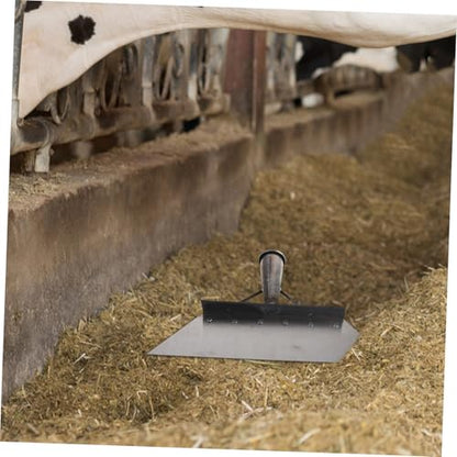 Manure Scraper and Metal Blade Scraper Tool for Livestock Barn Cleaning, 32cm Heavy Duty Manganese Steel Multi-Functional Poultry Manure Shovel for Farm and Chicken Coop