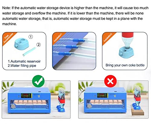 Eggs Incubator for Hatching Eggs, Automatic Egg Turning and Humidity Control, Automatic Water Adding, Egg Candler, Poultry Egg Incubators for Chicken Duck Goose Pigeon Quail (Blue, 256 Eggs) - size: 256 eggs