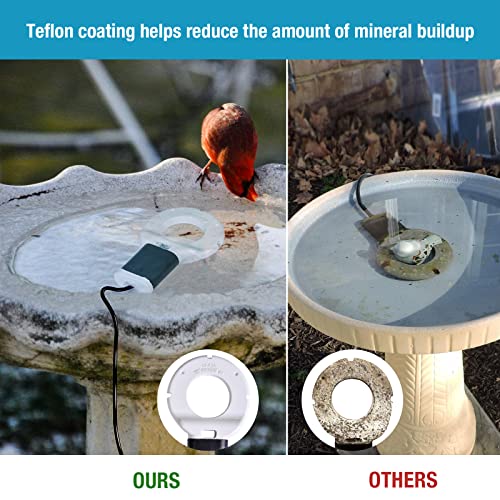 500W Chicken Waterer Heater, Aluminum Utility De-Icer for Farm & Livestock, Non-Conductive and Anti-Rust Heated Chicken Waterer, Bird Bath Heater Livestock Water Heater for Multiple Using - size: 500-Watt