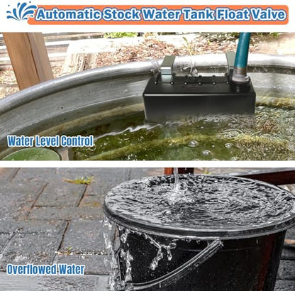 Water Trough Float Valve for Stock Tank,Water Tank Float Valve Level Control for Pond Farm Livestock Cattle Goat Horse Swimming Pool, Autofill Livestock Waterer - style: Stock Tank Float Valve-1PCS