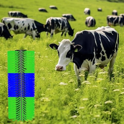 4 Sets Scratch Brushes For Livestock - 20 X 8 Inch Anti-Itch Tool,Multifunctional Cow Scratching Grooming Brush,Screws And Nuts For Sheep, Cattle, Horses, Pigs,Effectively Protecting The Fence - color: teal