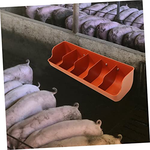 1piece Pig Feeding Trough Compartments Plastic Pig Feeder for Easy Feeding and Cleaning for Multiple Single Session