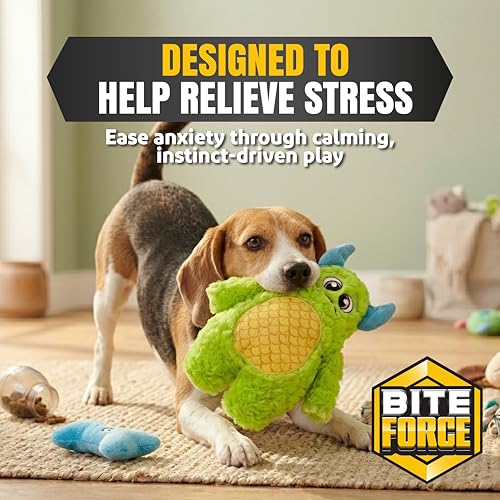 Bite Force - Durable & Strong Dog Toy with Squeaker, Kevlar-Reinforced for Aggressive chewers, - color: Medium - Billy the Beast Monster