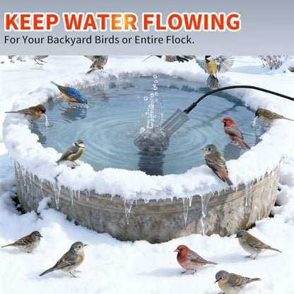 120V 250W Pond De-Icer and Chicken Water Heater for Livestock Tank Heater, Featuring Power-Off Protection, Overheating Protection, GFCI Plug & 9.2FT UL Approved Cord - size: 250 Watt