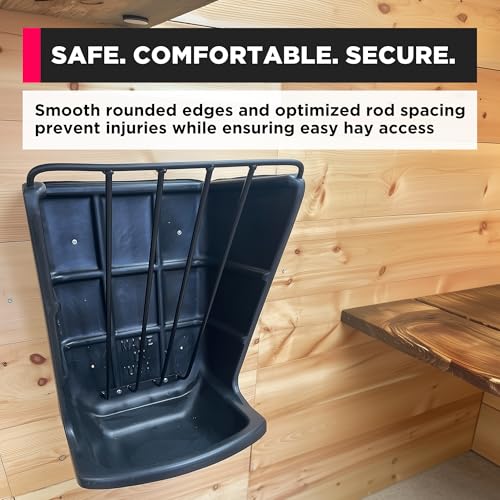 Scenic Road Wall Mount Hay and Grain Feeder for Horses, Cow, Goat, Pig, Sheep, Livestock & Cattle – Heavy Duty Steel Hay Holder, Wall Mount Rack, Hay Feeder, Easy to Install (Model SRPF)