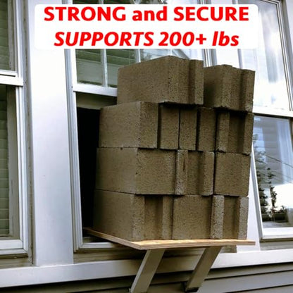 American Owned Universal Window Air Conditioner & Heat Pump Bracket Heavy-Duty Window AC Support-Support Air Conditioner Up to 180lbs for 12000 BTU AC to 24000 BTU AC Units Heavy Duty - size: HEAVY DUTY