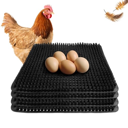 Washable Nesting Pads for Chicken Coop, Chicken Nesting Boxes for Laying Eggs, Laying Pads for Hens, Reusable Nest Mats, Black 4 Count
