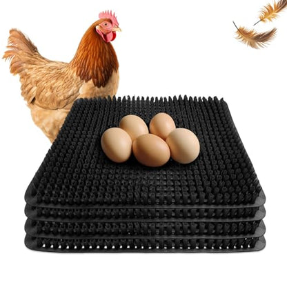 Washable Nesting Pads for Chicken Coop, Chicken Nesting Boxes for Laying Eggs, Laying Pads for Hens, Reusable Nest Mats, Black 4 Count
